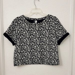 Black and White Box Crop Top